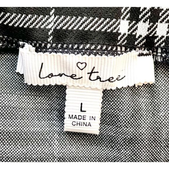 Love Tree Black and White Plaid Mini Skirt Size Large NWOT - Picture 5 of 8